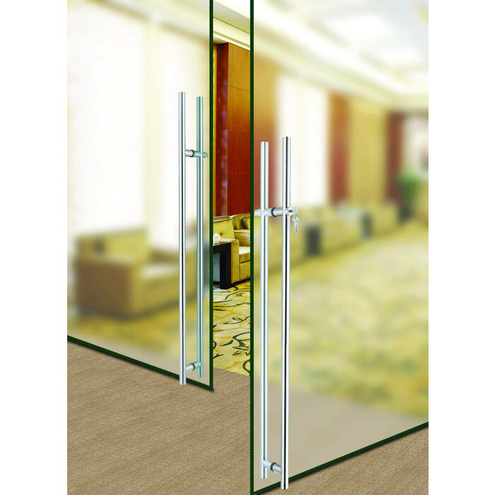 Fimet Pair of lockable door handles Equador stainless steel - 35/1000/1250mm