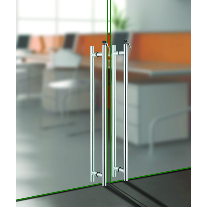 Fimet Pair of lockable door handles Jamaica stainless steel - 35/1000/1150mm