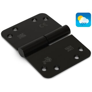 Dulimex Charnière noire SKG***® 89x125x3,0 mm arrondie