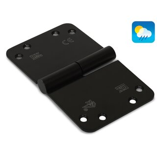 Dulimex Charnière noire SKG***® 89x150x3,0 mm arrondie
