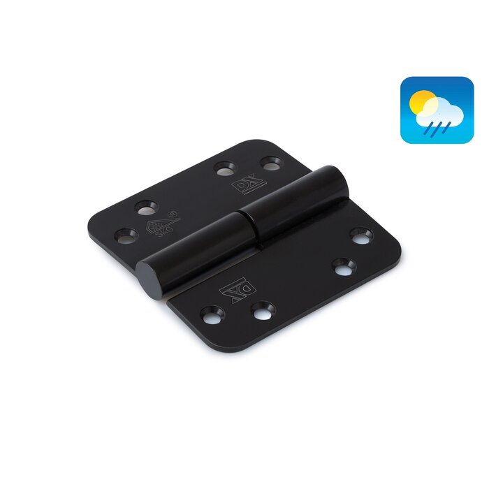 Dulimex Charnière noire SKG***® 89x89x3,0 mm arrondie