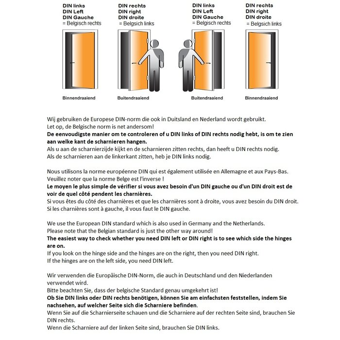 Dulimex Charnière en acier inoxydable SKG***® 89x125x3,0 mm arrondie