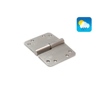 Dulimex Stainless steel hinge SKG***® 89x125x3.0 mm rounded
