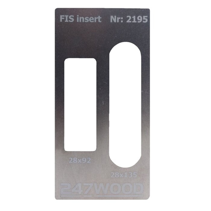247WOOD Insert plate FIS milling template for Aprile 3D hinge 135x28mm