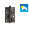 Dulimex 2 Zwarte Deurveerscharnieren  120/30 enkelwerkend