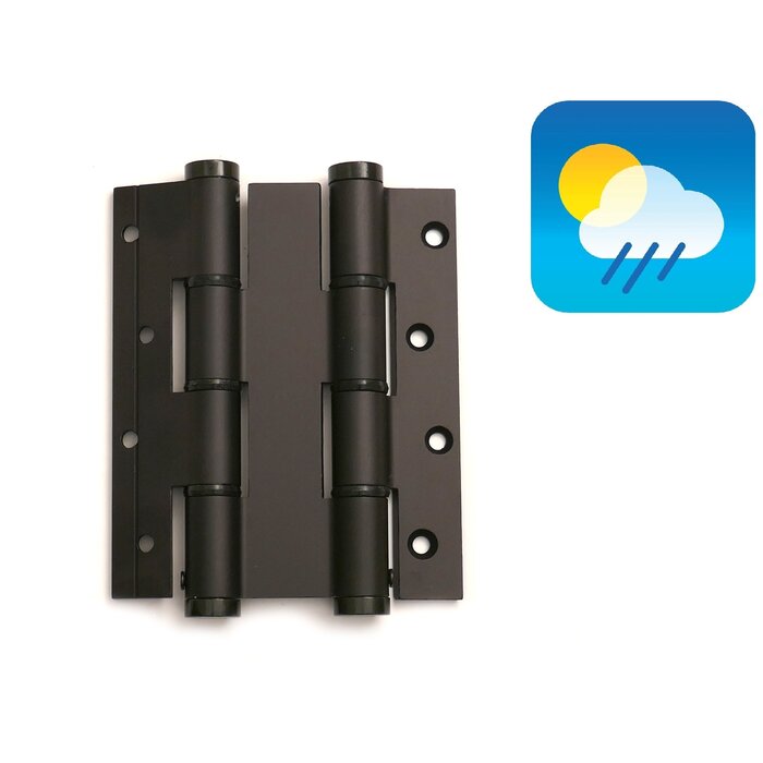Dulimex Charnière à ressort de porte 120/30 double effet - Noir - 2 pièces