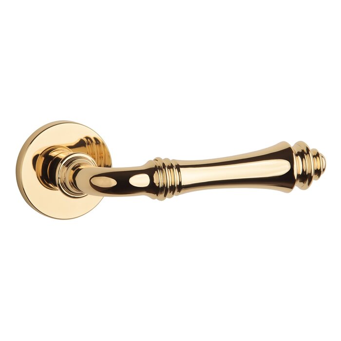 Aprile Massieve goud gepolijste Aprile deurklinken CAMELIA rond Ø 52x7 mm