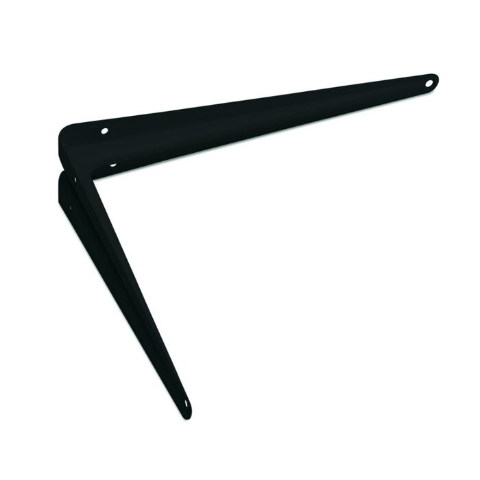 Dulimex Black painted steel shelf support 345x280 mm - Copy