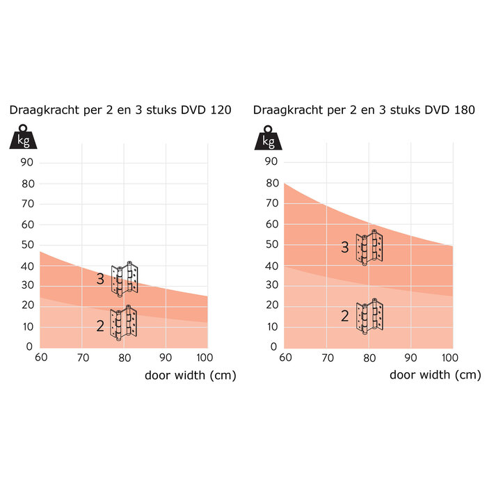 Dulimex Türfederscharniere 120/40 doppeltwirkend - Edelstahl - 2 Stück