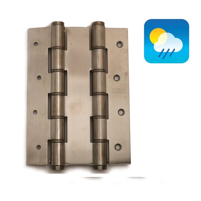 Dulimex Door spring hinge 180/40 double-acting - stainless steel - 2 pieces