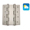 Dulimex 2 Deurveerscharnieren 180/50 dubbelwerkend  - Zilvergrijs