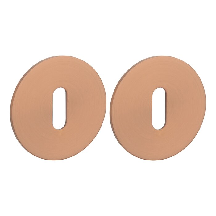 STERK copper-colored key plates OVAL 1710 with ultra thin rosettes of 3 mm