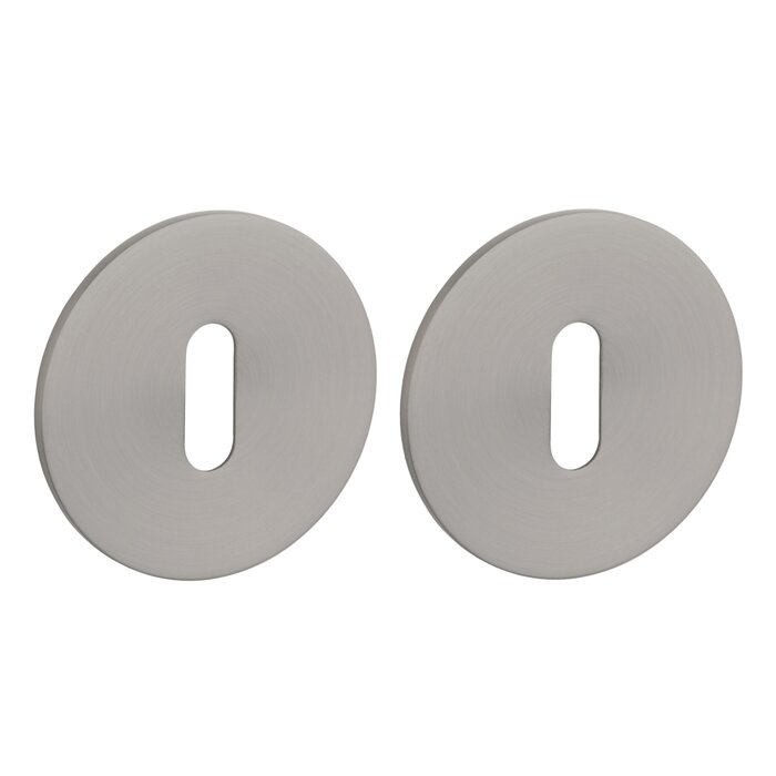 STERK Antraciet grijze sleutelplaatjes OVAL 1710 met ultra dunne rozetten van 3 mm - Basalt grijs PVD