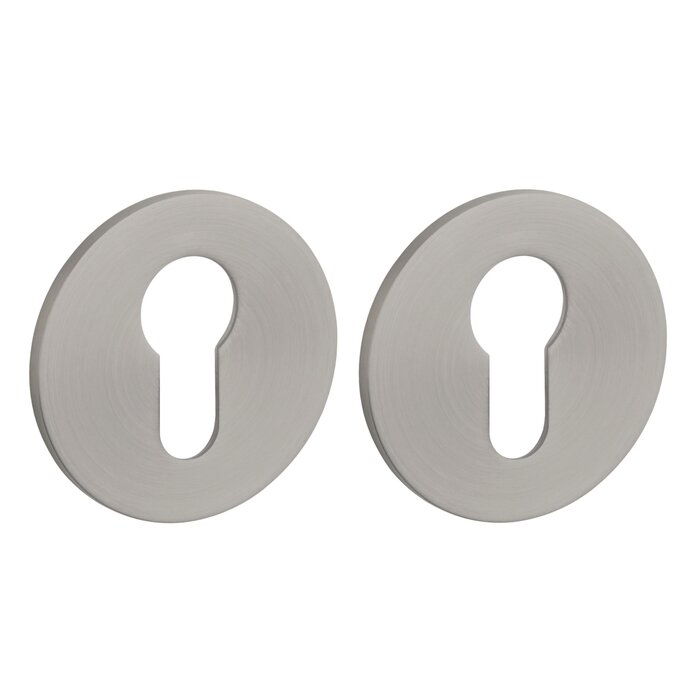 STERK Anthrazitgraue Zylinderplatten OVAL 1711 mit ultradünnen Rosetten von 3 mm – Basaltgraues PVD