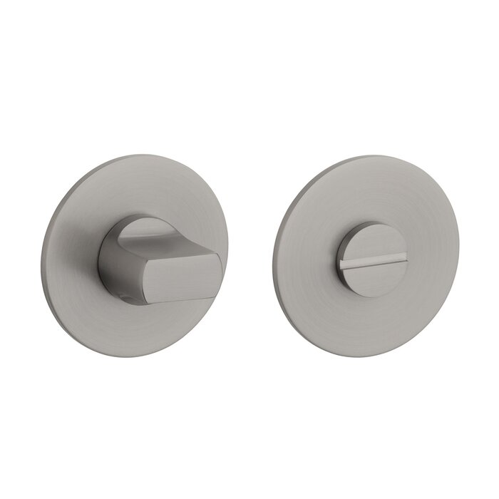 STERK Rond antraciet grijs WC garnituur OVAL 1712 ultra dun rozet 3 mm Basaltgrijs PVD