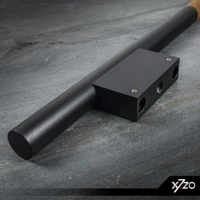 X7.ZO Paar Türgriffe aus Edelstahl Z41 WBS – Eiche / Schwarz – 30/80/500 mm