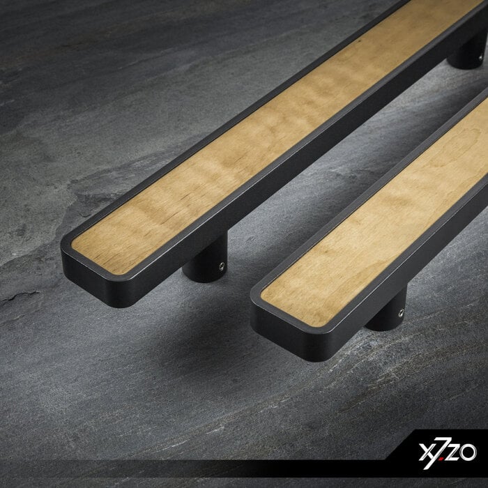 X7.ZO Paar Türgriffe Z25 – Eiche/Schwarz – 50/390/490 mm