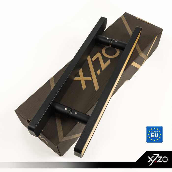 X7.ZO Paire de poignées de porte Z25 - Chêne/Noir - 50/390/490 mm