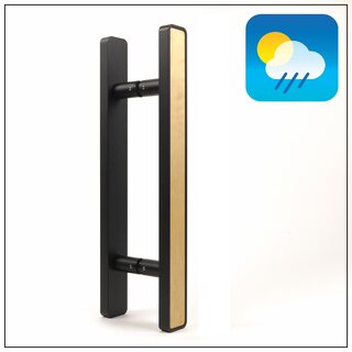 X7.ZO Pair of door handles Z25 - Oak/Black