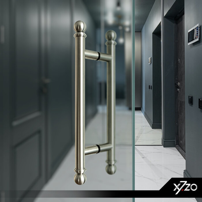 X7.ZO Pair of solid stainless steel door handles Z42 - Ø40mm