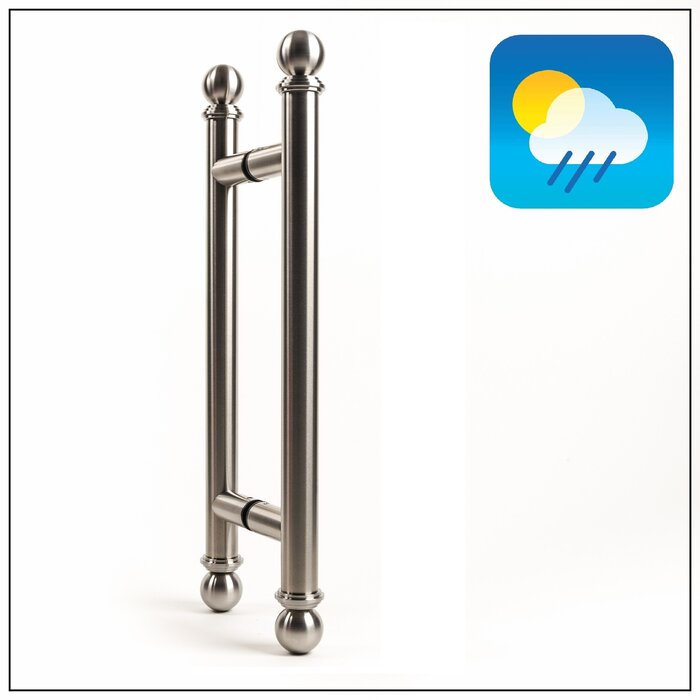 X7.ZO Pair of solid stainless steel door handles Z42 - Ø40mm