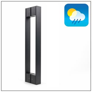 X7.ZO Pair of black solid door handles Z20 stainless steel - 498mm