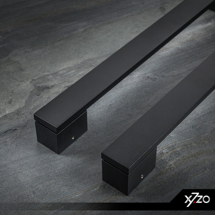 X7.ZO Paar zwarte massieve deurgrepen Z20 - 40/435/498 mm