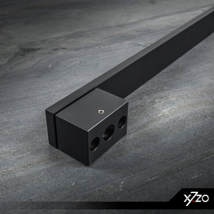 X7.ZO Paar schwarze massive Türgriffe Z20 – 40/435/498 mm