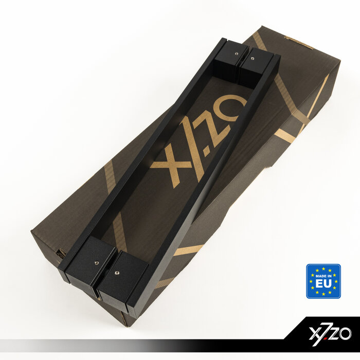 X7.ZO Pair of black solid door handles Z20 - 40/435/498 mm