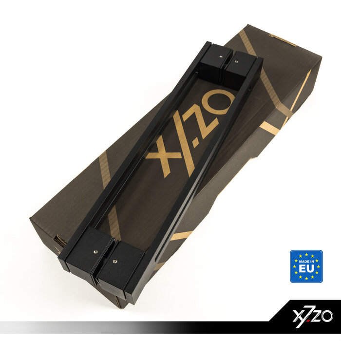 X7.ZO Pair of black design door handles Z18 made of solid stainless steel - 40/420/480mm