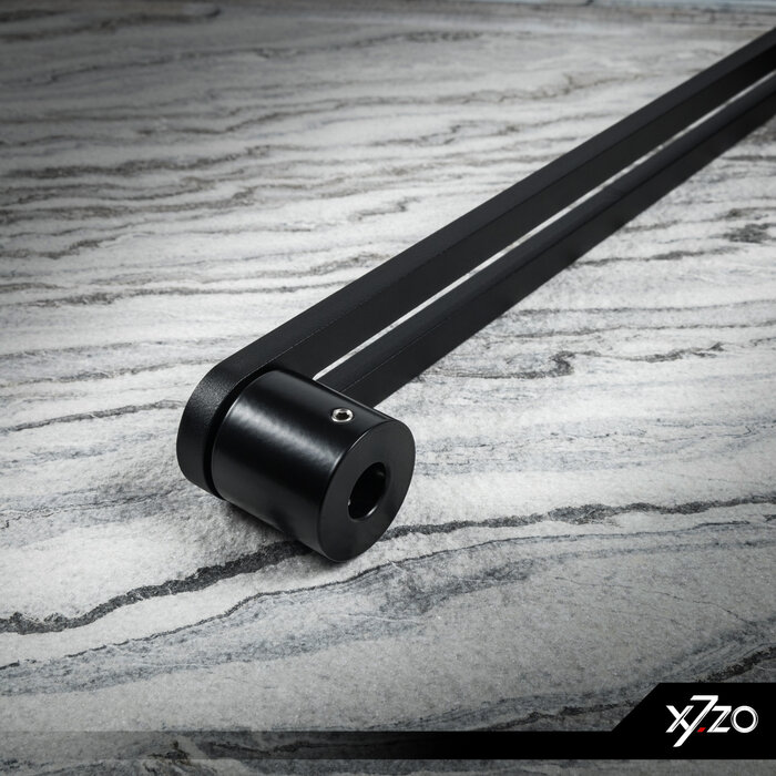 X7.ZO Pair of black design door handles Z19 made of solid stainless steel - 40/410/450