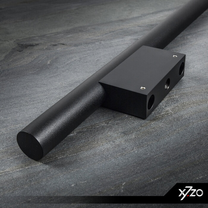 X7.ZO Pair of black design door handles Z39 BS stainless steel - 30/80/500