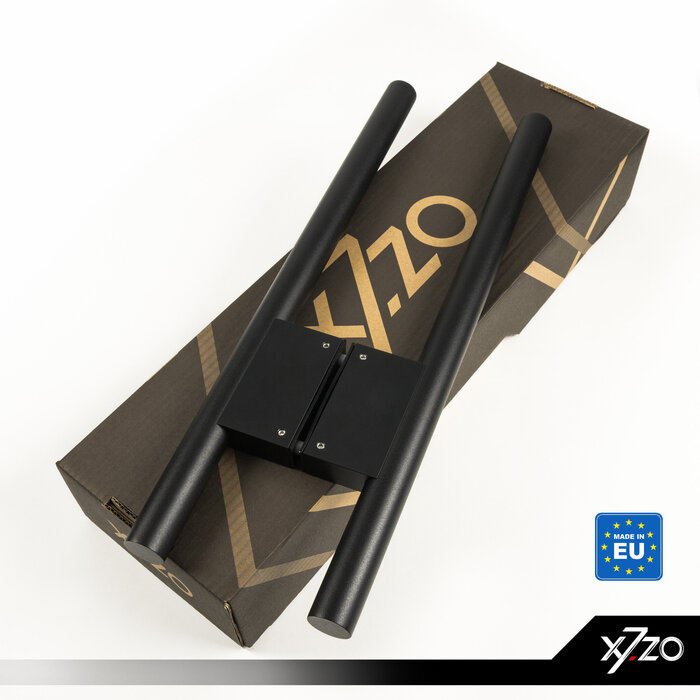 X7.ZO Pair of black design door handles Z39 BS stainless steel - 30/80/500