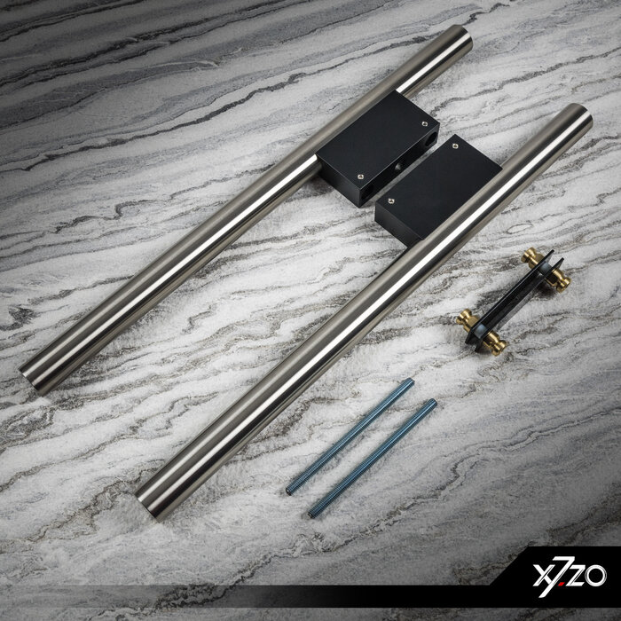 X7.ZO Paar Design-Türgriffe aus Edelstahl Z41 BS - 30/80/500 mm