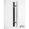 X7.ZO Design door handle Z13 - Carbon/stainless steel 500 mm - Black leather