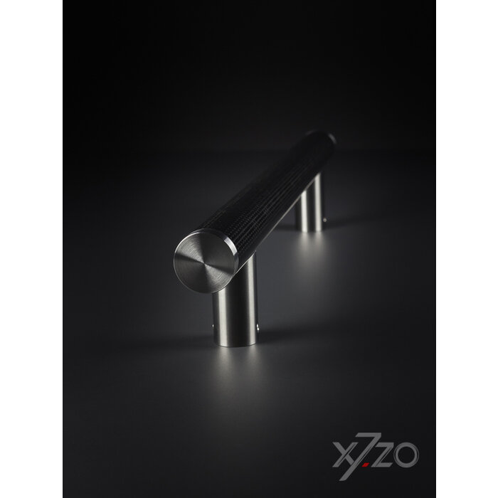 X7.ZO Design door handle Z7 - Carbon/stainless steel 500 mm - Straight 90°