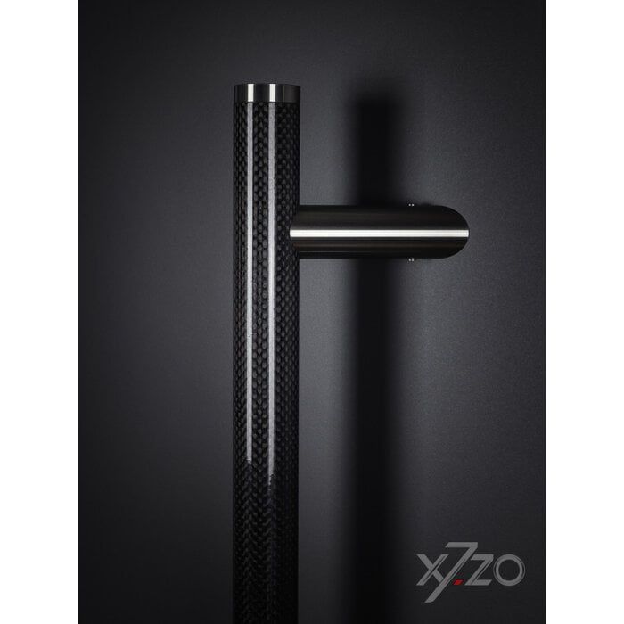 X7.ZO Design deurgreep Z8 - Carbon/RVS 500 mm - Schuin 45°