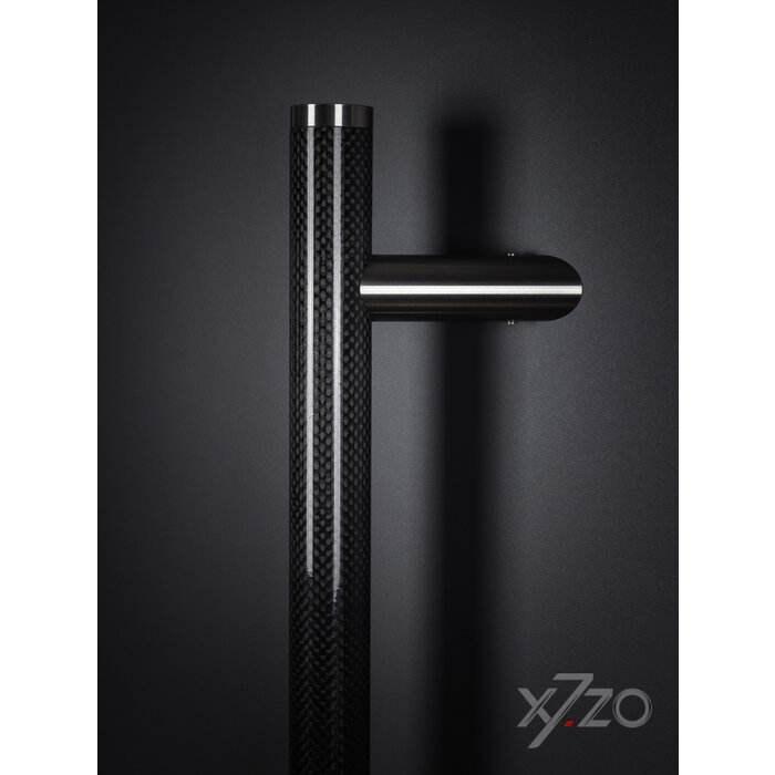 X7.ZO Design door handle Z8 - Carbon/stainless steel 500 mm - Angled 45°