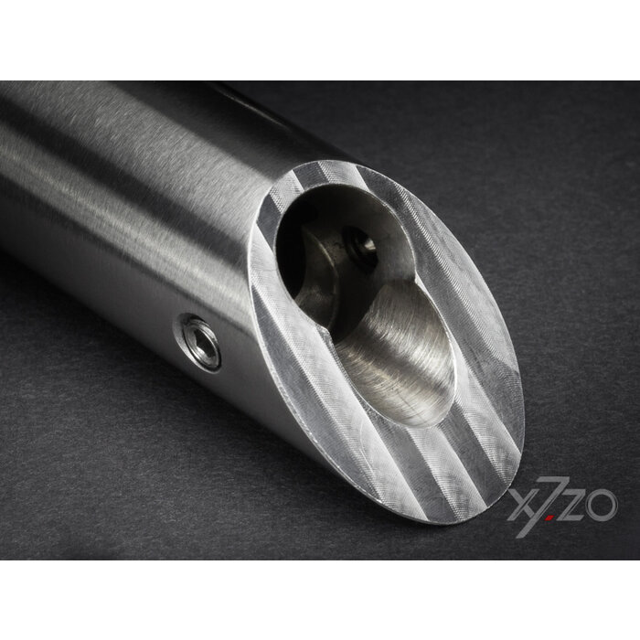 X7.ZO Design-Türgriff Z8 - Carbon/Edelstahl 500 mm - 45° abgewinkelt