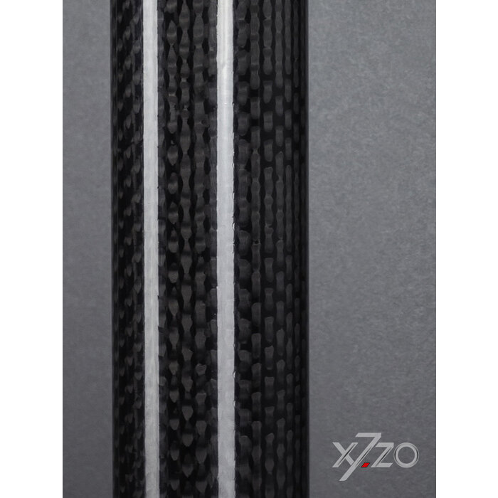 X7.ZO Poignée de porte design Z8 - Carbone/inox 500 mm - Coudée 45°
