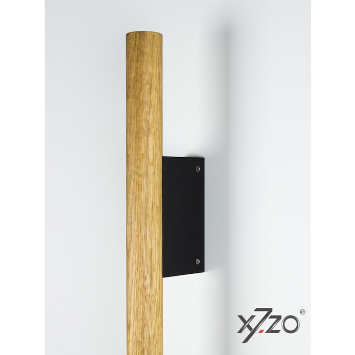 X7.ZO Enkele houten deurgreep Z41 EBS - Eikenhout / Zwart - 30/80/500mm