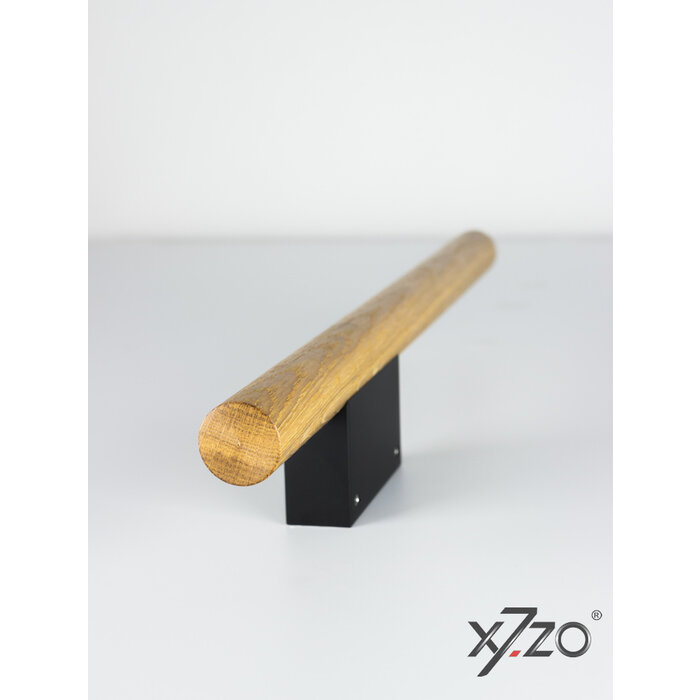 X7.ZO Poignée de porte simple en bois Z41 EBS - Chêne / Noir - 30/80/500mm