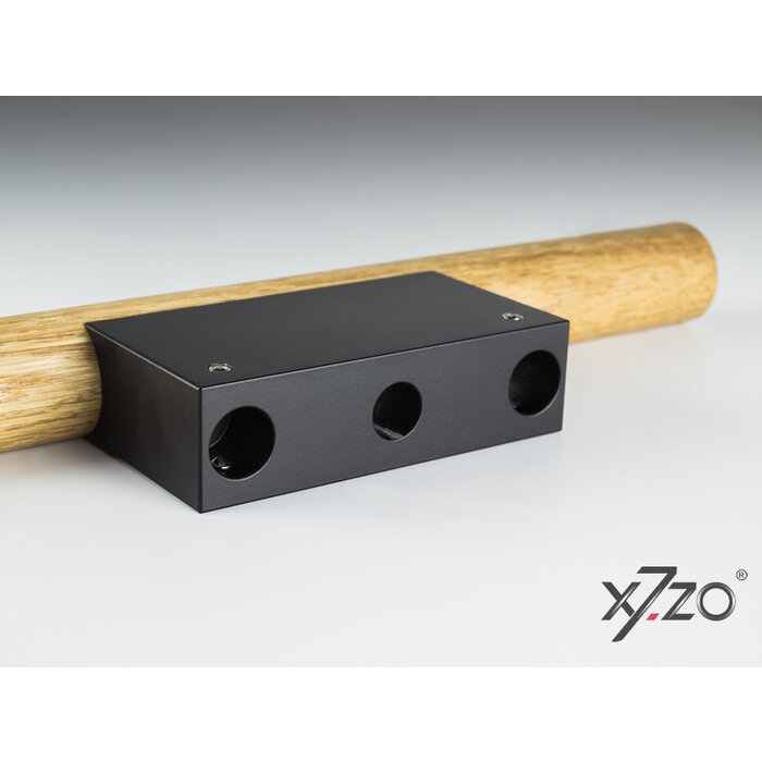 X7.ZO Enkele houten deurgreep Z41 EBS - Eikenhout / Zwart - 30/80/500mm