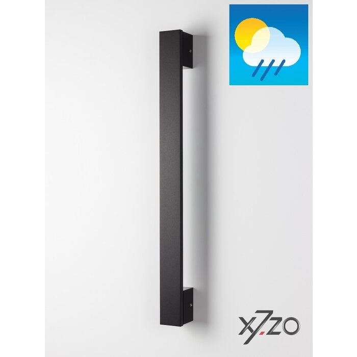 X7.ZO Single black solid door handle Z20 - 40/435/498 mm