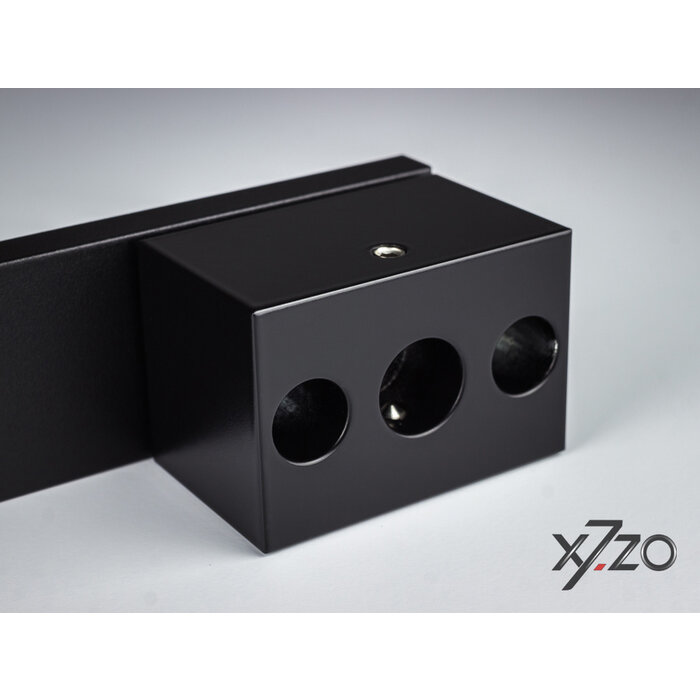 X7.ZO Poignée de porte simple noire pleine Z20 - 40/435/498 mm