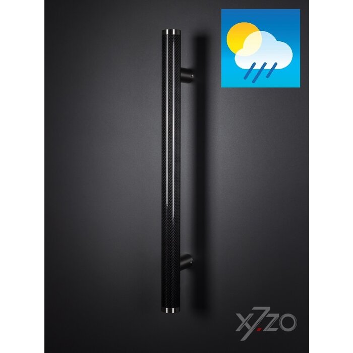 X7.ZO Design-Türgriff Z7 - Carbon/Edelstahl 500 mm - Gerade 90°