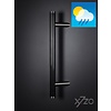 X7.ZO Design deurgreep Z8 - Carbon/RVS 500 mm - Schuin