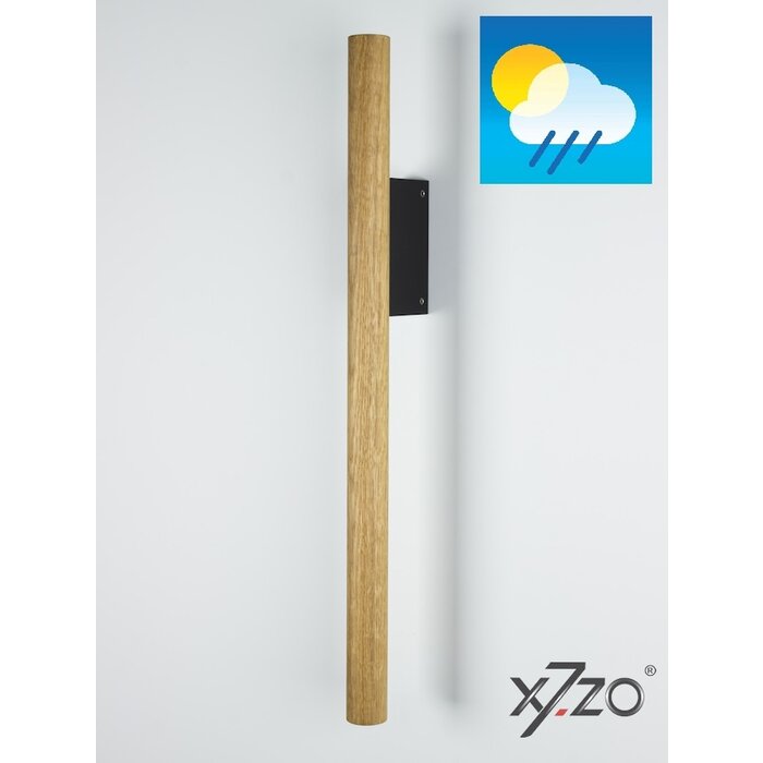X7.ZO Single wooden door handle Z41 EBS - Oak / Black - 30/80/500mm