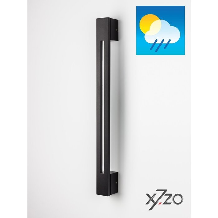 X7.ZO Poignée de porte simple design noire Z18 en acier inoxydable massif - 40/420/480mm