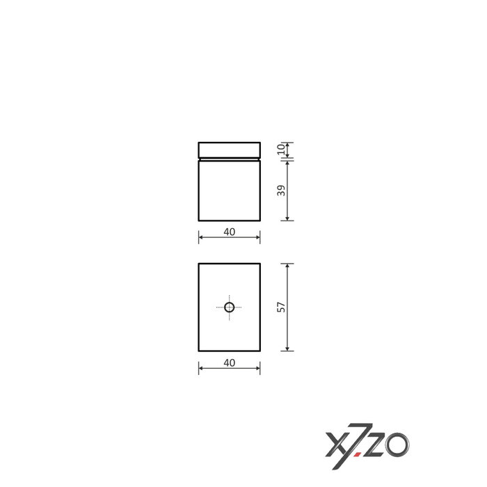 X7.ZO Poignée de porte simple design noire Z18 en acier inoxydable massif - 40/420/480mm
